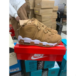 พร้อมส่ง nk Air More Uptempo Wheat รองเท้าผ้าใบลําลอง ระบายอากาศ สไตล์เรโทร สําหรับผู้ชาย ผู้หญิง 2022