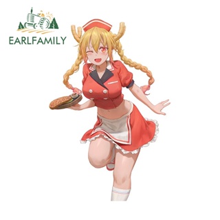 Earlfamily สติกเกอร์ไวนิล กันน้ํา ลาย Miss Kobayashis Dragon Maid ขนาด 13 ซม. x 8.7 ซม. สําหรับติดตกแต่งรถยนต์ รถจักรยานยนต์