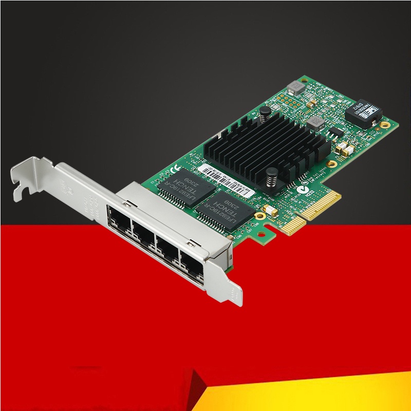 4 พอร์ต RJ45 PCI Express การ์ดเครือข่ายสําหรับ Intel I350 ชิป PCI-E X4 Server Gigabit Ethernet NIC 1