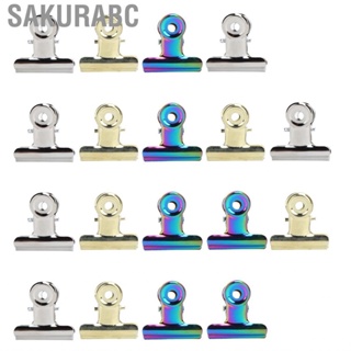 Sakurabc 18-piece C-Curve Nail Extension  Stainless Steel Pinching Fixing Clamp Paper