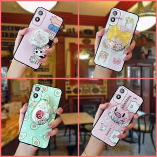 Kickstand Fashion Design Phone Case For Itel A18/Tecno POP6C protective drift sand Anti-dust Dirt-resistant Silicone Cartoon