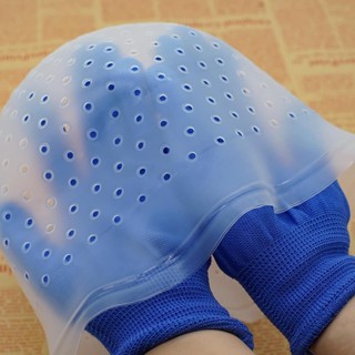 Reusable Silicone Gel Hair Bleaching Cap Dye Hair Coloring Cap Highlighting Cap Hair Styling Tools with Hook