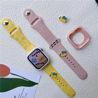 สายนาฬิกาข้อมือนิ่ม ลายการ์ตูนน่ารัก 3D สําหรับ for iWatch Ultra 8 7 6 5 4 3 2 SE 49 มม.41 มม. 45 มม. 40 มม. 44 มม