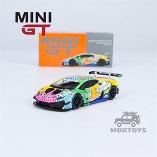 Mini GT 1:64 Huracan GT3 EVO #19 โมเดลรถยนต์ GEAR Racing Diecast