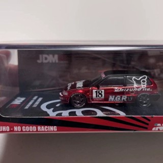 โมเดลรถยนต์ ขนาด 1: 64 INNO HONDA Civic HONDA EF9 JDM MIZUHO สีแดง