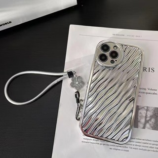 เคสโทรศัพท์มือถือแฟชั่น ลายน้ําลูกฟูก พร้อมสายคล้อง สําหรับ Apple Iphone IP 7G 8G 7 Plus 8 Plus IP X XR XS Max IP11 IP 11 Pro Max