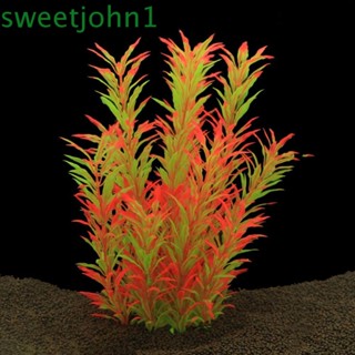 Sweetjohn หญ้าเทียมจําลอง พลาสติก สําหรับตกแต่งใต้น้ํา