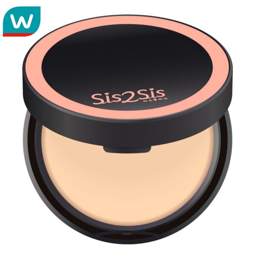 Sis2Sis ซิสทูซิส ไฮยา แมตต์ ฟาวเดชั่น พาวเดอร์ SPF50 PA2 ผิวขาวเหลือง แป้งตลับคุมมัน/แป้งฝุ่น/แป้งพั