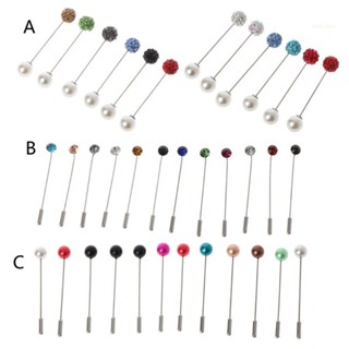 12Pcs Women Brooch Pins Crystal Hijab Scarf Pearl Safety Pin Sweater Shawl Clips