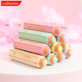 Craftseries Kawaii ยางลบดินสอ รูปดินสอน่ารัก เครื่องเขียนเกาหลี เด็ก วาดภาพ เครื่องมือแก้ไข อุปกรณ์สํานักงาน โรงเรียน M8W6