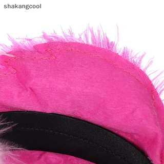 Shakangcool ที่คาดศีรษะ ผ้ากํามะหยี่ ลายฟลามิงโก้น่ารัก สีชมพู เครื่องประดับผม ปาร์ตี้ฮาโลวีน สําหรับผู้หญิง SGL