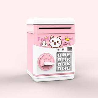 Piggy Bank Safe Money Box Bank Electronic Key Open Lock ATM Cash Coin Kids Gift