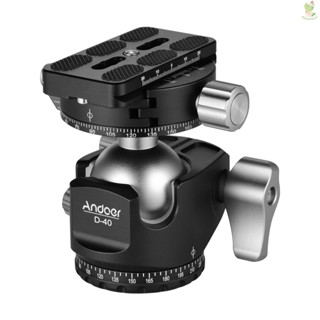 Andoer D-40 PRO หัวบอลอลูมิเนียม CNC U Notch Design Low Center of Grav Came-8.9