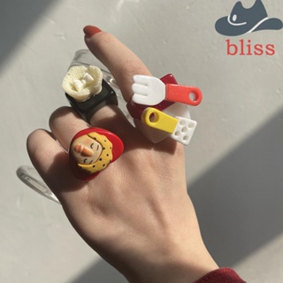 Bliss แหวนนิ้วมือ ทรงเรขาคณิต หรูหรา อินเทรนด์ สําหรับผู้หญิง