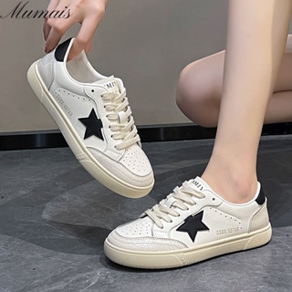 Mumais Womens casual shoes summer new fashion versatile color matching design breathable star board shoes