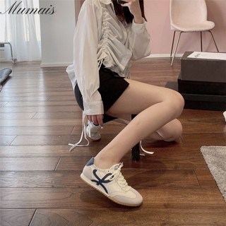 Mumais  Casual shoes New retro niche trend light comfortable breathable flat-bottomed casual shoes