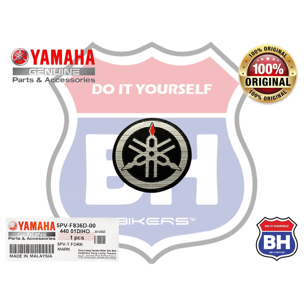 YAMAHA RXZ EMBLEM DADA SKALA / LC135 V1 โลโก้ KECIL EKOR BAWAH SPOILER HLY 5PV-F836D-00