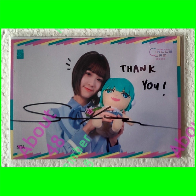 [ สิตา CGM48 ] (9) รูปลายเซ็น SSR " Thank you ! " งานคอนเสิร์ต AKB48 Group Circle Jam 2023 Sita Cgm รุ่น1  SR