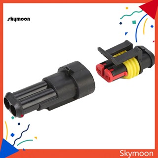 Skym* ปลั๊กเชื่อมต่อสายไฟ 2 Pin กันน้ํา สําหรับรถยนต์ 10 ชุด