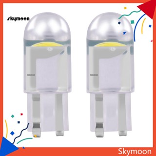 Skym* หลอดไฟ LED T10 COB แบบใส กว้าง สําหรับรถยนต์ 2 ชิ้น