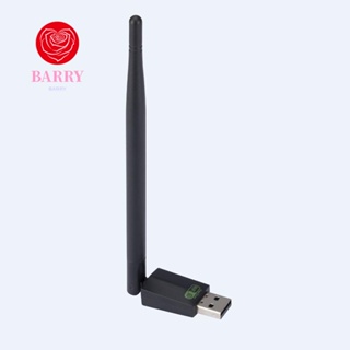 Barry การ์ดเครือข่ายไร้สาย USB อะแดปเตอร์ไวไฟ ดองเกิล อีเธอร์เน็ต รับสัญญาณ WiFi เสาอากาศรับส่งสัญญาณ หมุนได้ 2.4G สําหรับคอมพิวเตอร์ โทรศัพท์