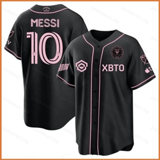 Fb 2023-2024 MLS Inter Miami Messi Jersey เสื้อคาร์ดิแกนเบสบอล เสื้อยืด เสื้อกีฬา เสื้อแฟนซี รุ่น