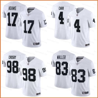 Fb NFL เสื้อยืดลําลอง แขนสั้น พิมพ์ลาย Las Vegas Raiders Jersey Carr Adams Waller Crosby Football พลัสไซซ์