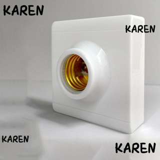 Karen E27 ที่วางหลอดไฟ LED ทรงสี่เหลี่ยม อเนกประสงค์