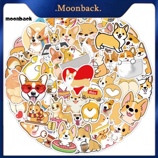 &lt;moonback&gt; สติกเกอร์ ลายการ์ตูนสุนัขคอร์กี้ กราฟฟิติ 50 ชิ้น ต่อชุด สําหรับติดตกแต่งคอมพิวเตอร์ รถจักรยานยนต์