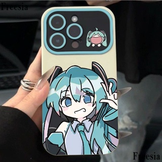 เคสโทรศัพท์มือถือ แบบนิ่ม ลาย Hatsune Miku ขนาดใหญ่ สําหรับ Apple Iphone 14promax 13pro 12 11 7p QOKW