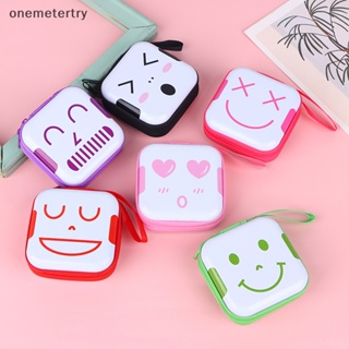 Onem กระเป๋าใส่เหรียญ กระเป๋าเก็บกุญแจ หูฟัง มีซิป ทรงสี่เหลี่ยม ลายการ์ตูนหน้าตลก