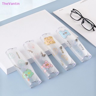 Thevantin กล่องแว่นกันแดด PVC แบบใส เนื้อแมตต์ ลายการ์ตูนสัตว์น่ารัก สําหรับนักเรียน