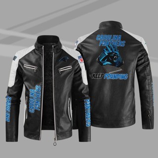 NFL Panthers Rugby Team Custom Jacket Windbreaker Outdoor Sports Leather Long Sleeve Thin Rainproof Jacket