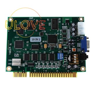 19 in 1 บอร์ดเกมอาร์เคด PCB เอาท์พุท VGA แนวนอน ทนทาน สําหรับ Jamma Arcade