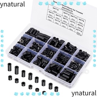 Ynatural ชุดสเปเซอร์ สกรูไนล่อน สีดํา 320 ชิ้น