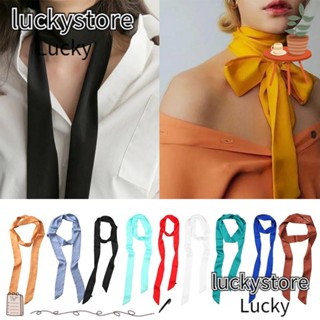 Lucky ริบบิ้นริบบิ้น สีพื้น อเนกประสงค์ ผ้าพันคอยาว แคบ หัวคอ DIY สตรีมเมอร์ ที่คาดผมยาว ผู้หญิง เลดี้ ผู้หญิง