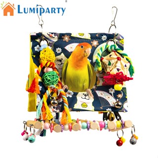 Lumiparty ของเล่นนก ที่ให้อาหารนก สีสันสดใส ของเล่นเคี้ยว ปีนเขา ปีนเขา แขวนเสื่อ สําหรับนกแก้ว นกฟินช์ นกหงส์หยก