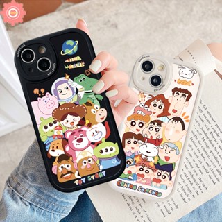 เคสโทรศัพท์มือถือ TPU นิ่ม กันกระแทก ลายการ์ตูนกราฟฟิตี้ Toy Story ตลก ชินจัง สําหรับ IPhone 7Plus 11 13 12 14 Pro MAX XR XS X MAX 7 6 8 6S Plus SE 2020