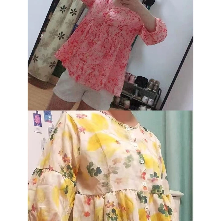 เสื้อครอปแขนตุ๊กตาลายดอกไม้ thumbnail 5