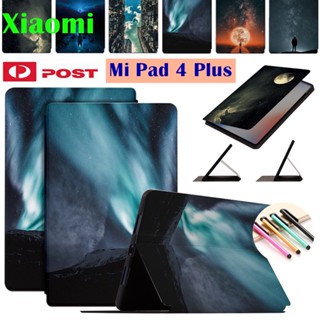 เคสแท็บเล็ตหนัง ฝาพับ กันกระแทก พร้อมช่องใส่บัตร ตั้งได้ สําหรับ Xiaomi Mi Pad 4 Plus MiPad 4 Plus (10.1 นิ้ว)