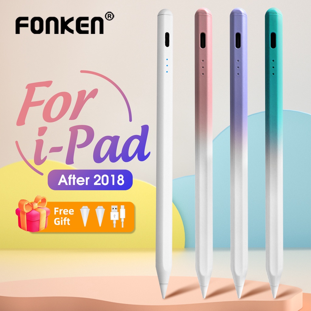 ปากกาสไตลัส Fonken A-pple i-Pad ดินสอ พร้อมจอแสดงผลสัมผัส สําหรับ i-Pad Pro Air