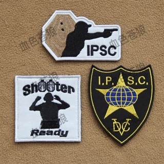 【Customized 】แผ่นแพทช์เวลโคร ลายตราสัญลักษณ์ IPSC 3D สําหรับตกแต่งเสื้อแจ็กเก็ตยีน กระเป๋าเป้สะพายหลัง