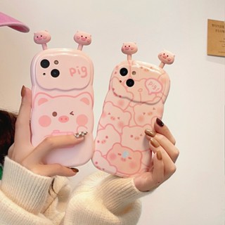 เคสโทรศัพท์มือถือ ลายหมู สีชมพู สร้างสรรค์ สําหรับ Apple Iphone 14promax 12 13 11