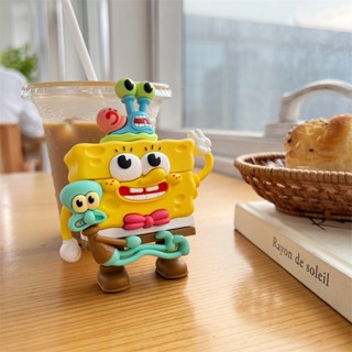 เคสหูฟังบลูทูธ ลายการ์ตูน SpongeBob SquarePants สําหรับ AirPods Pro2 Airpod Pro 1 2 3 AirPods Pro 2