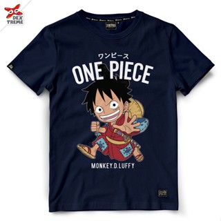 【hot sale】Dextreme T-shirt One Piece   ลาย Luffy  มีสีกรมและสีเหลือง  DOP-1390