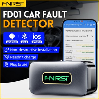 FNIRSI FD10 Car OBD2 Scanner Code Reader Clear Error OBD Diagnostic Tool IOS Android BluetoothV5.1 Check Engine Light Car Repair