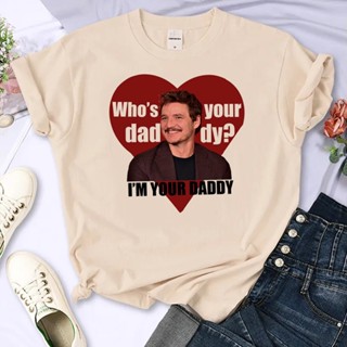 เสื้อยืด พิมพ์ลายอนิเมะ Pedro Pascal แฟชั่นฤดูร้อน สไตล์สตรีท สําหรับผู้หญิง