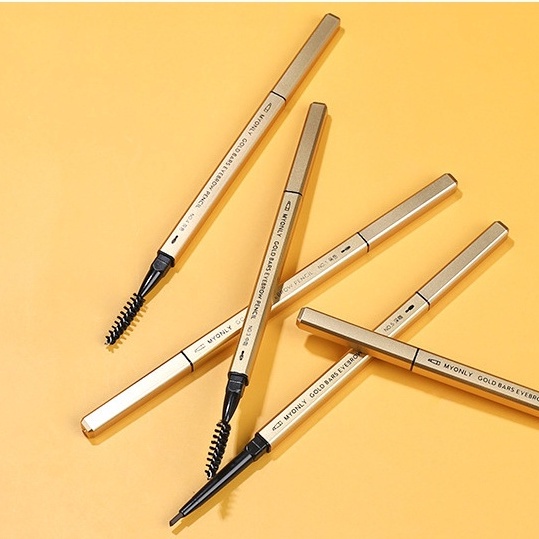 ดินสอเขียนคิ้ว เครื่องสำอางสำหรับผู้หญิง แบบหมุนออโต้ กันน้ำ พร้อมแปรง ติดทนนาน 1 ชิ้น [ผู้ขายชาวไทย พร้อมสต็อก]