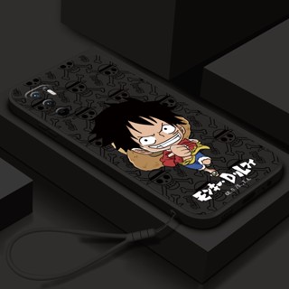 เคส Poco M5 M3 M4 Pro แฟชั่น การ์ตูน ลูฟี่ วันพีช เคสโทรศัพท์ สี่เหลี่ยม กันกระแทก ซิลิโคนนิ่ม เคส