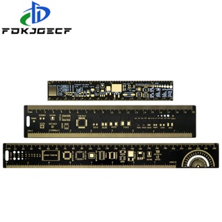 ไม้บรรทัดวัดตัวเก็บประจุ ชิป IC SMD ไดโอด ทรานซิสเตอร์ PCB อเนกประสงค์ 3 แบบ 15 ซม. 20 ซม. 25 ซม.